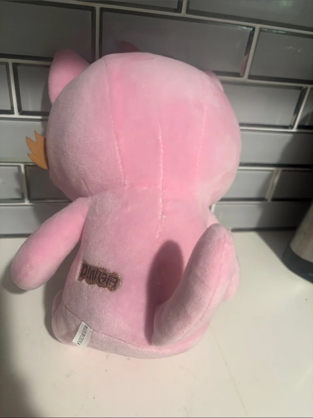 Dings Pink Plush Cat Toy - Soft Stuffed Pet Plush